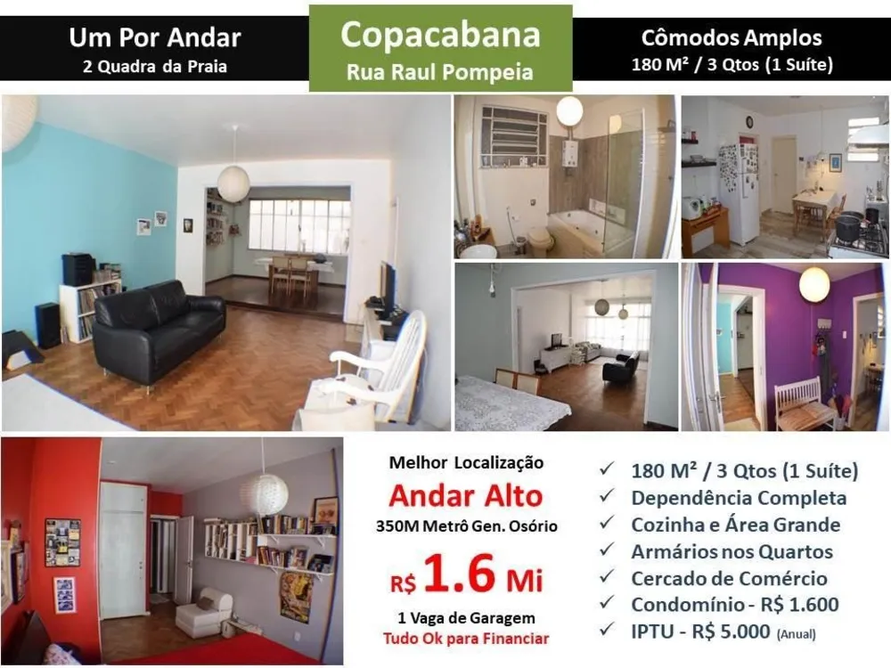 Apartamento, 3 quartos, 180 m² - Foto 1