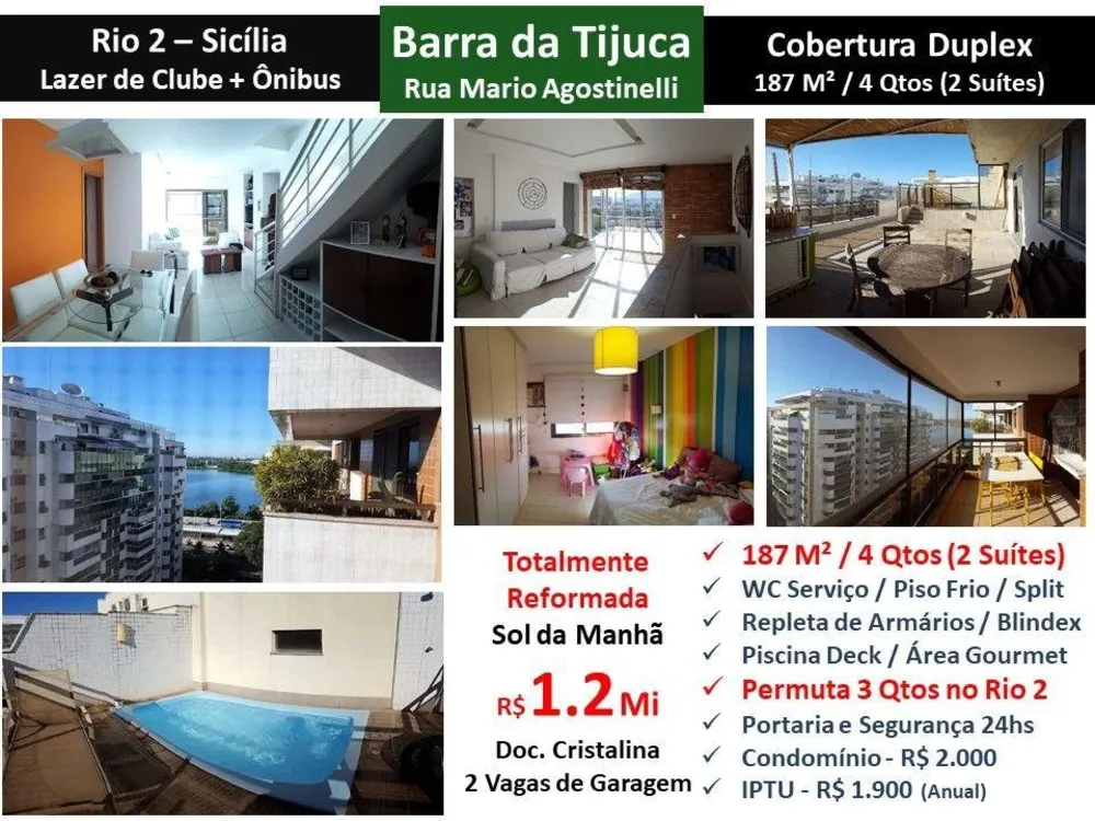 Cobertura, 4 quartos, 187 m² - Foto 1