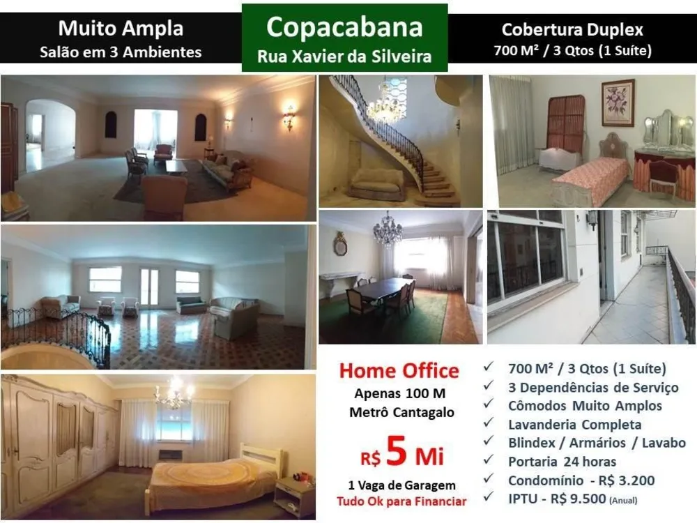 Cobertura, 3 quartos, 700 m² - Foto 1