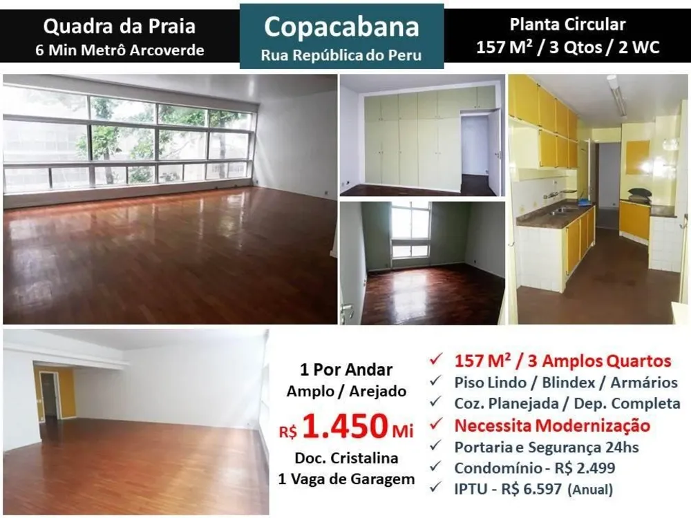 Apartamento, 3 quartos, 157 m² - Foto 1