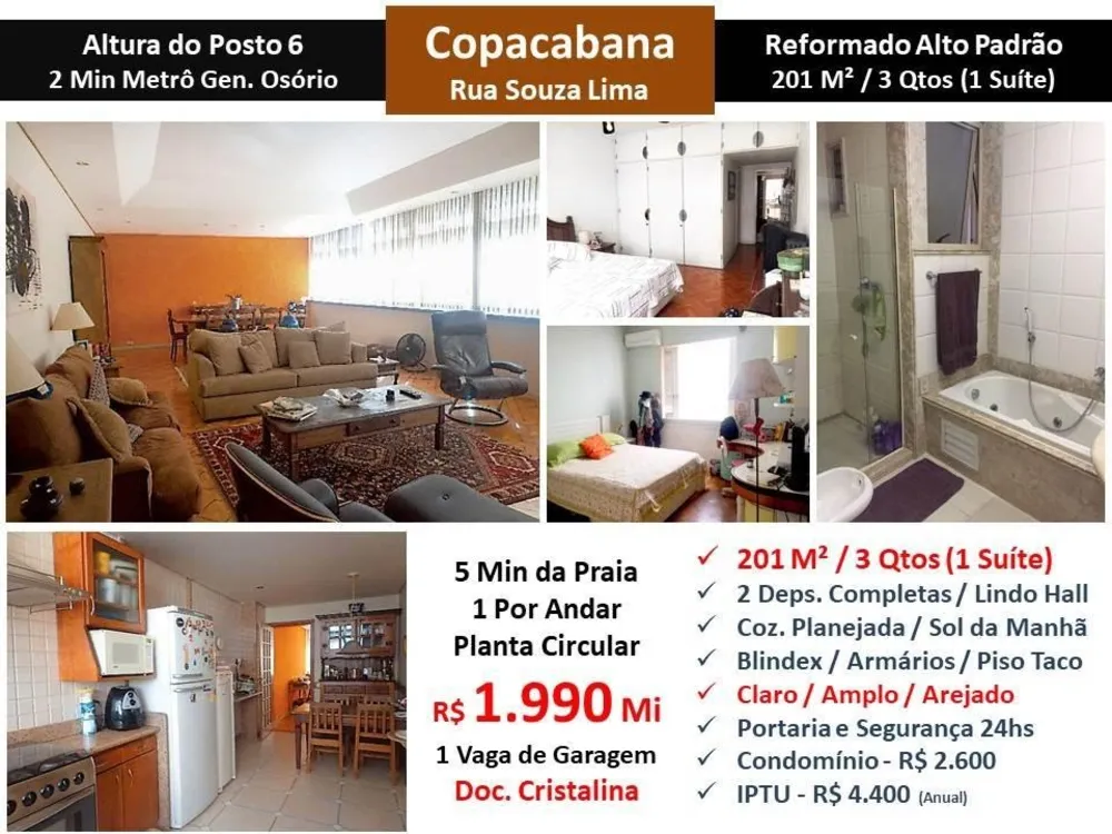 Apartamento, 3 quartos, 201 m² - Foto 1
