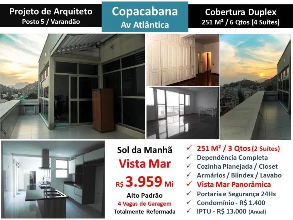 Cobertura, 3 quartos, 251 m² - Foto 1