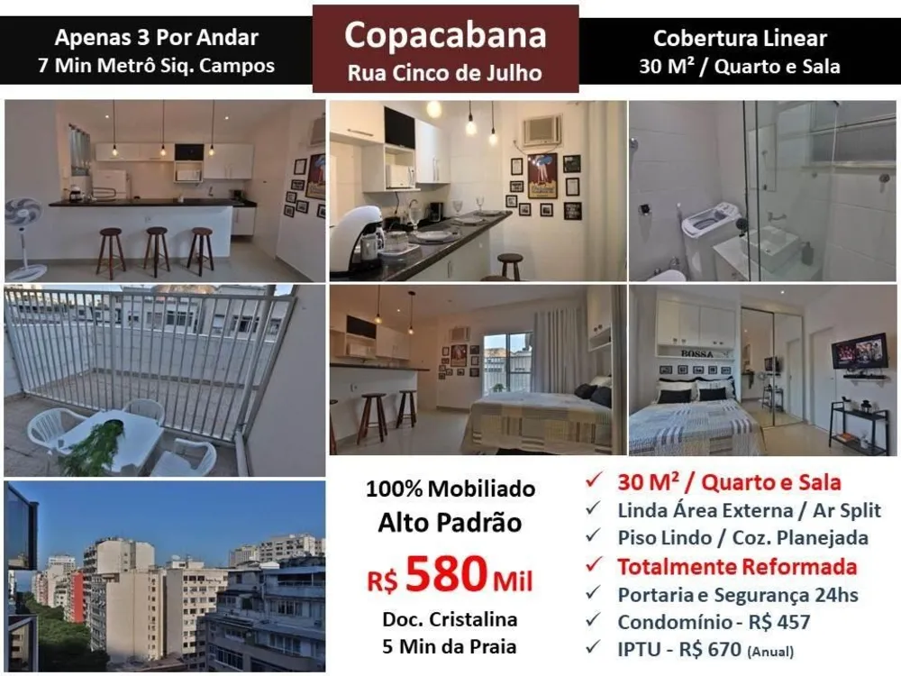 Cobertura, 1 quarto, 30 m² - Foto 1