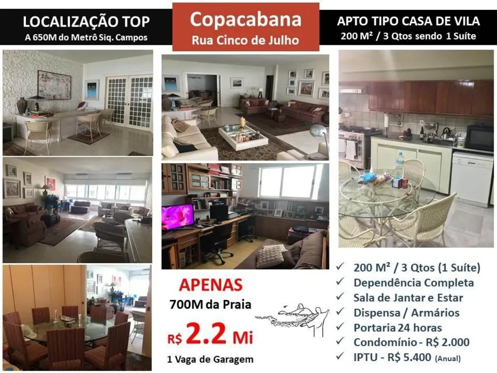Apartamento, 3 quartos, 200 m² - Foto 1