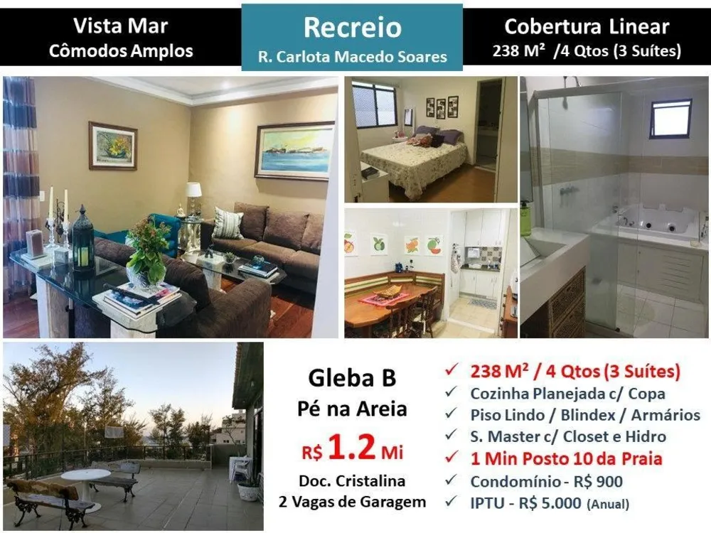 Cobertura, 4 quartos, 238 m² - Foto 1