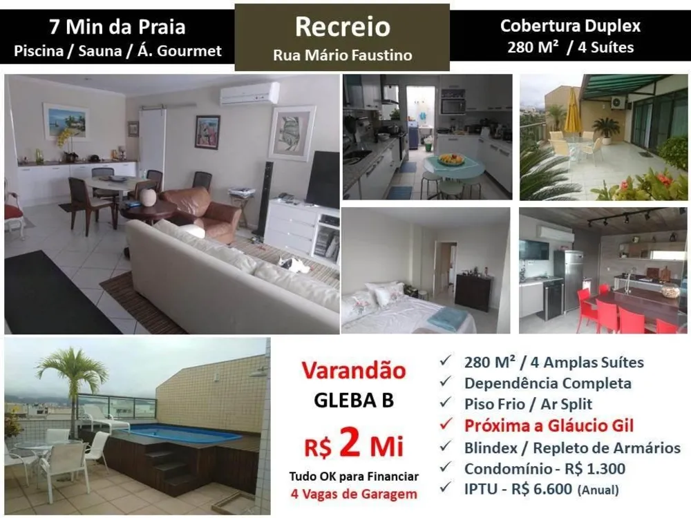 Cobertura, 4 quartos, 280 m² - Foto 1