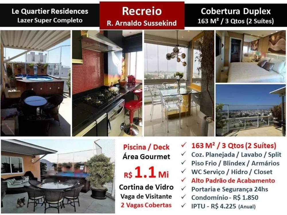 Cobertura, 3 quartos, 163 m² - Foto 1