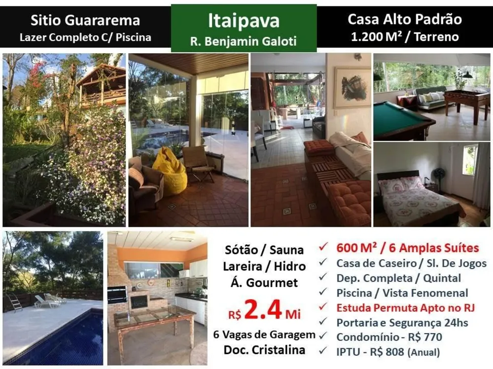 Casa, 6 quartos, 1200 m² - Foto 1