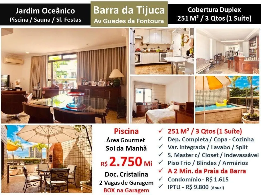 Cobertura, 3 quartos, 251 m² - Foto 1