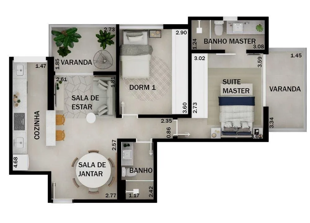 Apartamento, 2 quartos, 80 m² - Foto 10