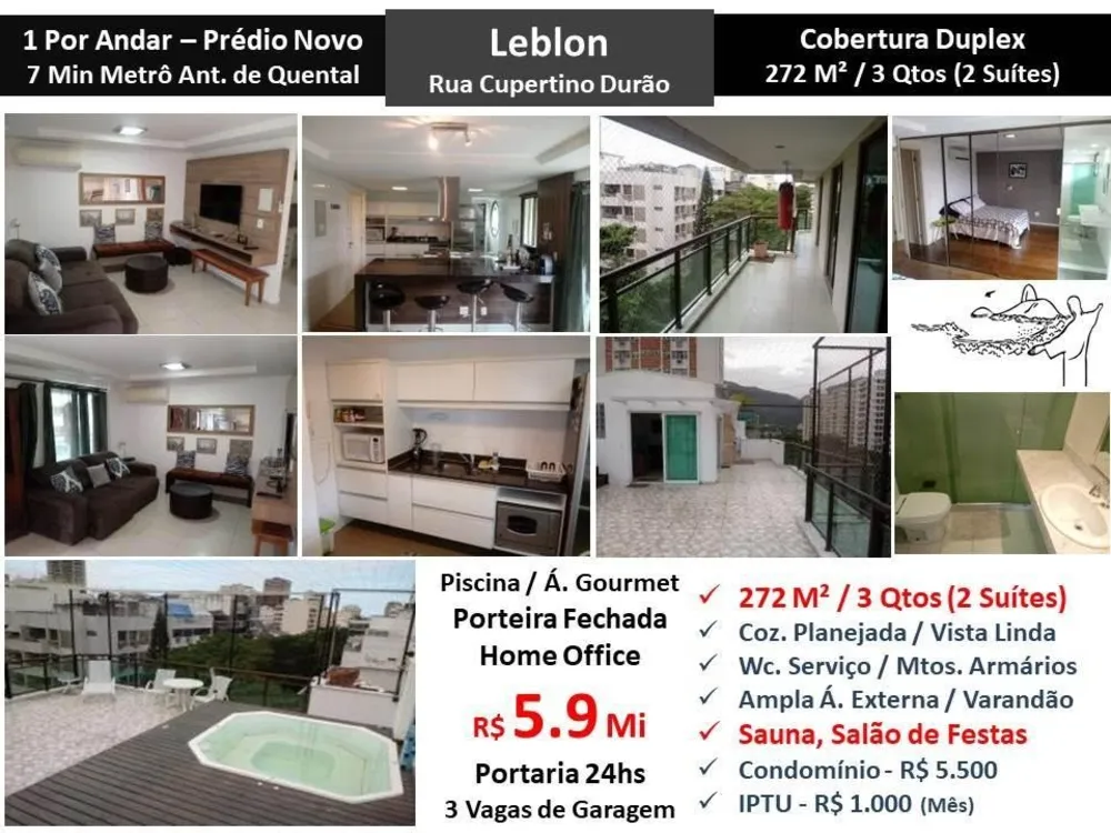 Cobertura, 3 quartos, 272 m² - Foto 1