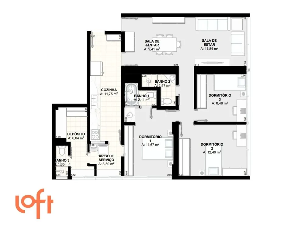 Apartamento, 3 quartos, 94 m² - Foto 45