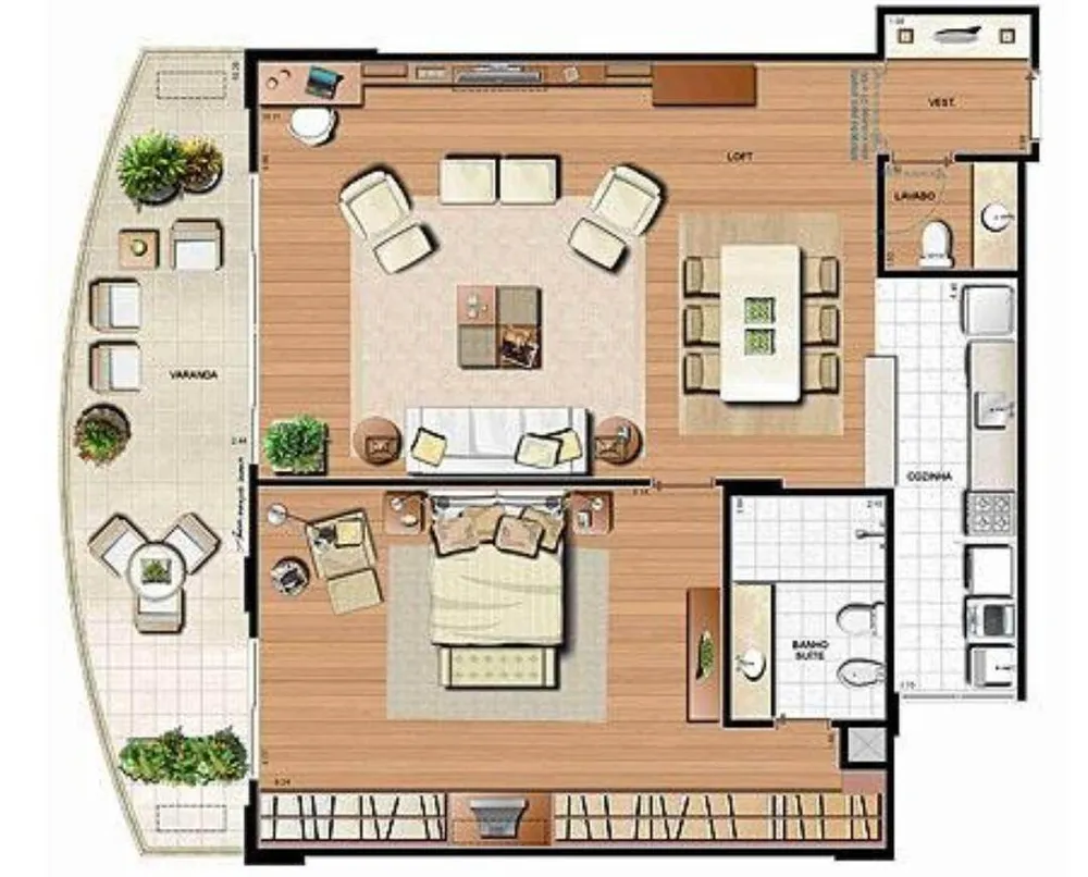 Flat/Apart Hotel, 1 quarto, 123 m² - Foto 2
