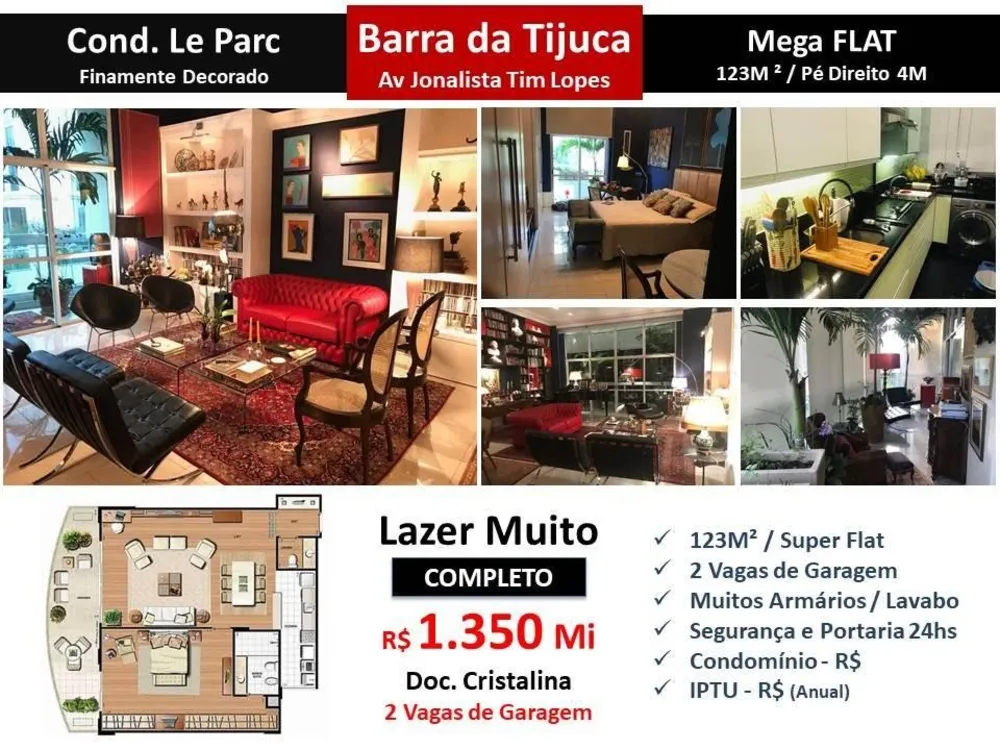Flat/Apart Hotel, 1 quarto, 123 m² - Foto 1