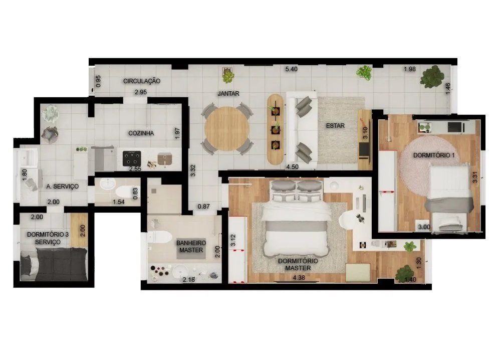 Apartamento, 2 quartos, 77 m² - Foto 12
