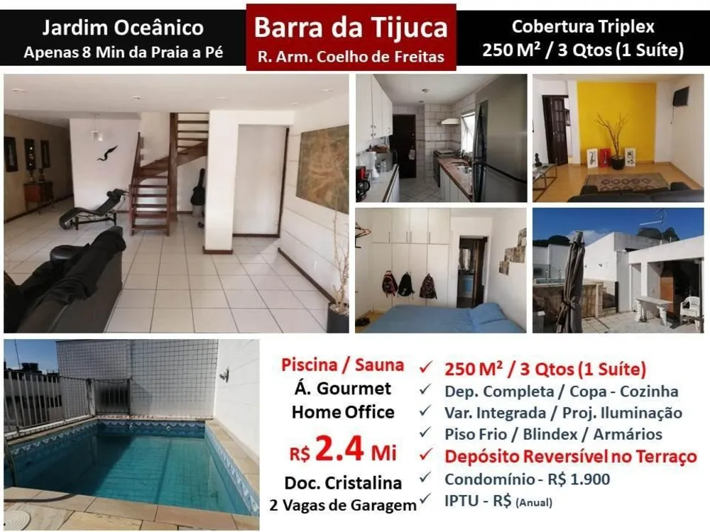 Cobertura, 3 quartos, 250 m² - Foto 1
