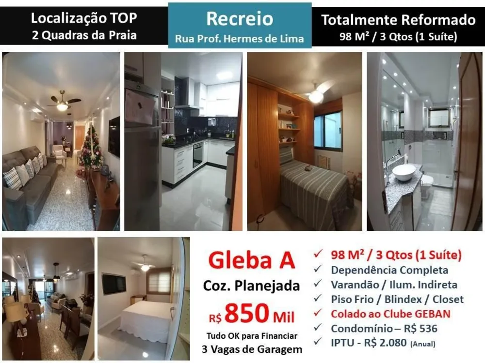 Apartamento, 3 quartos, 98 m² - Foto 1
