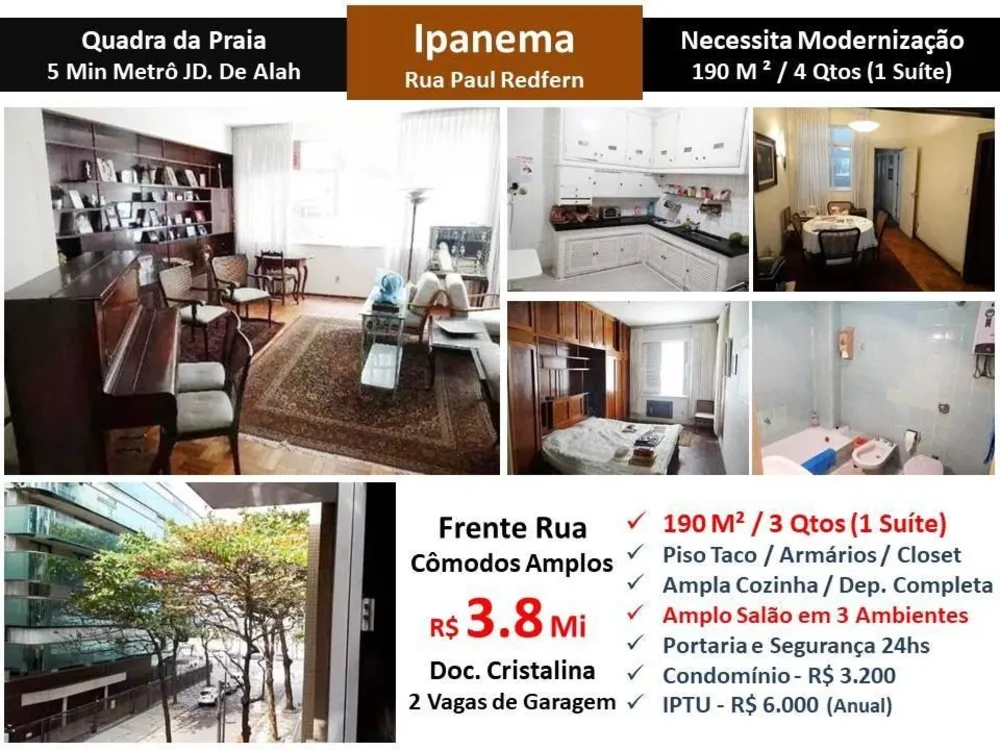 Apartamento, 3 quartos, 190 m² - Foto 1
