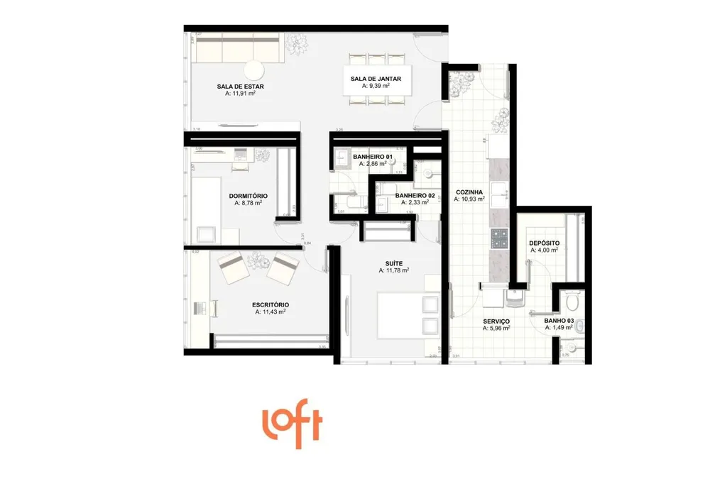 Apartamento, 3 quartos, 94 m² - Foto 51