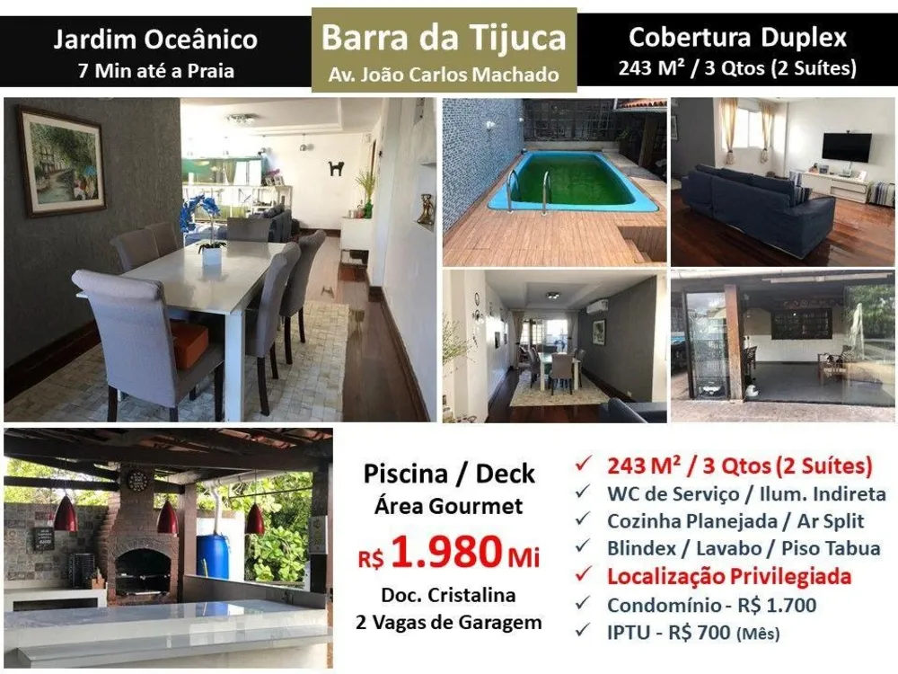Cobertura, 3 quartos, 243 m² - Foto 1
