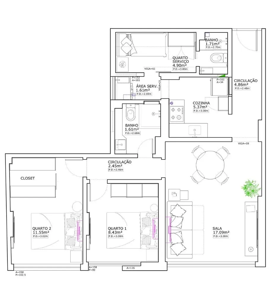 Apartamento, 2 quartos, 70 m² - Foto 22