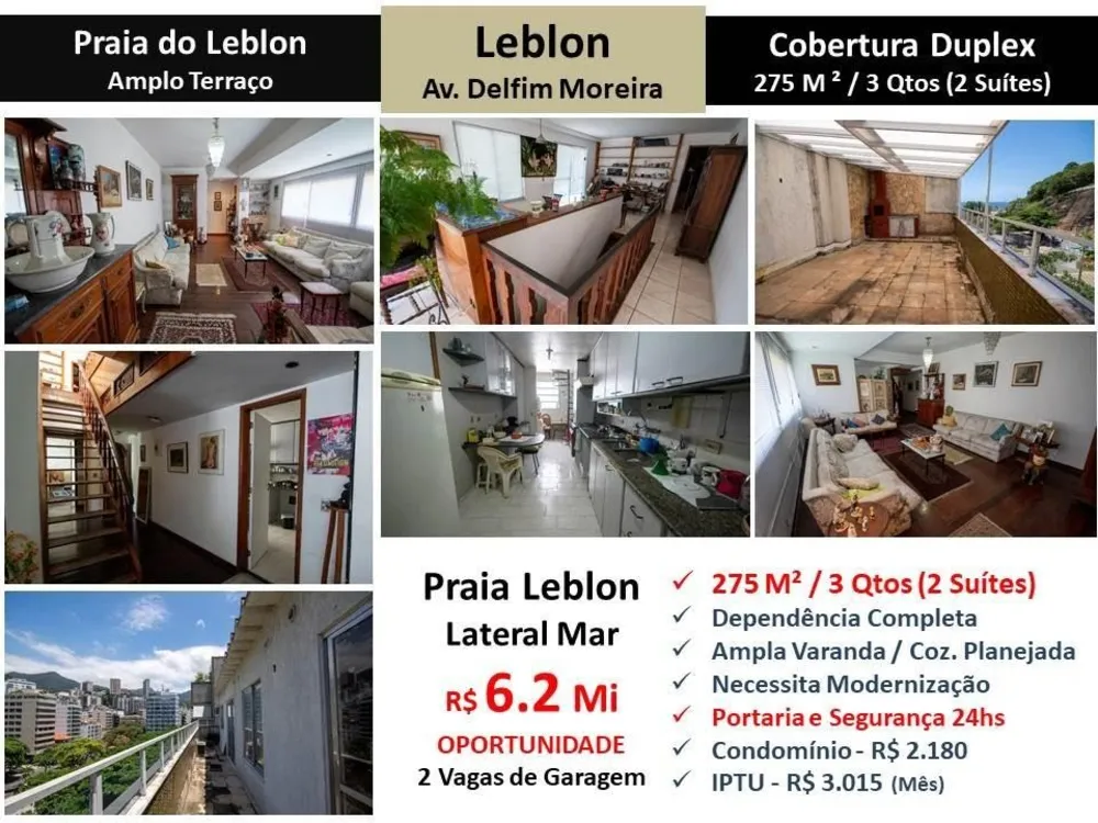 Cobertura, 3 quartos, 275 m² - Foto 1