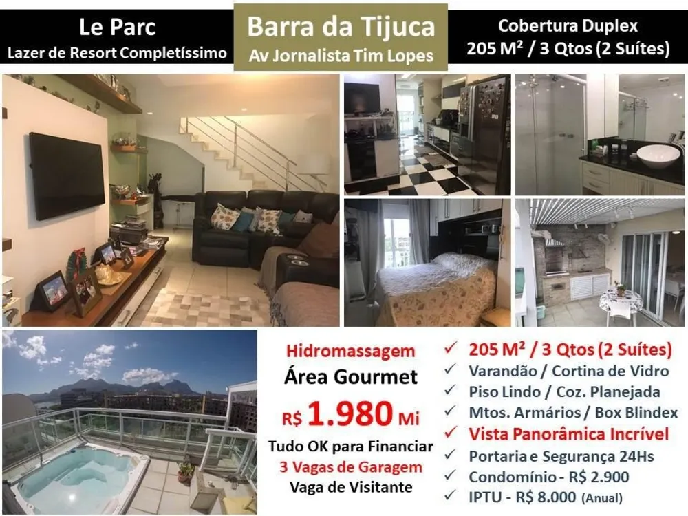 Cobertura, 3 quartos, 205 m² - Foto 1