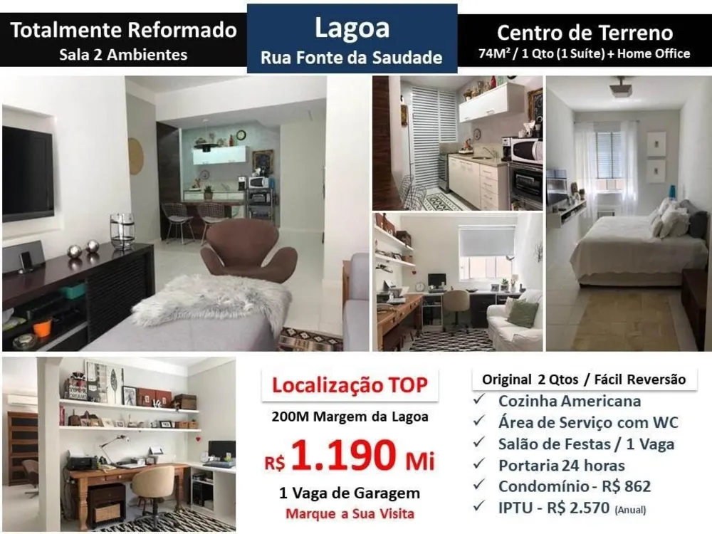 Apartamento, 1 quarto, 74 m² - Foto 1