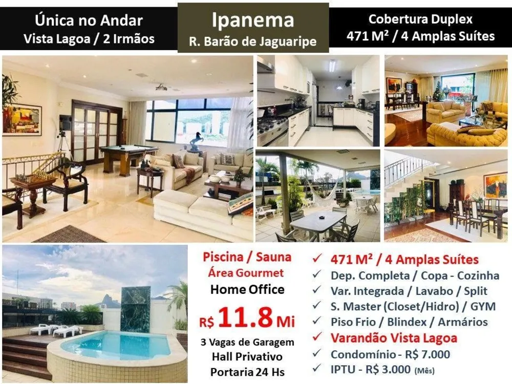 Cobertura, 4 quartos, 471 m² - Foto 1