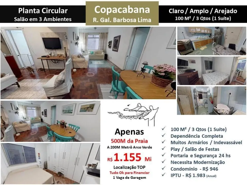 Apartamento, 3 quartos, 100 m² - Foto 1