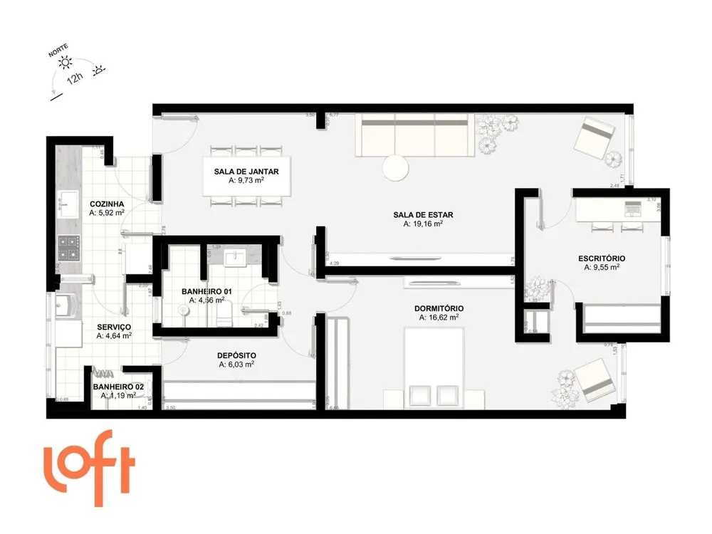 Apartamento, 2 quartos, 87 m² - Foto 2
