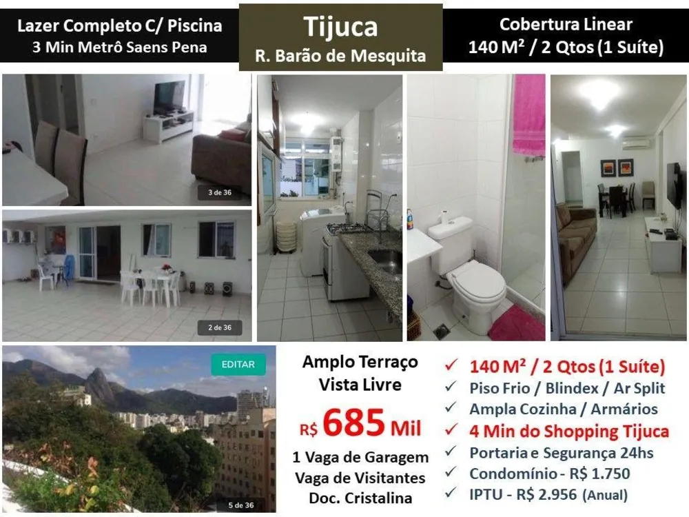 Cobertura, 2 quartos, 140 m² - Foto 1