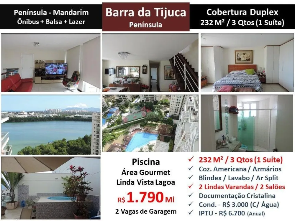 Cobertura, 3 quartos, 232 m² - Foto 1