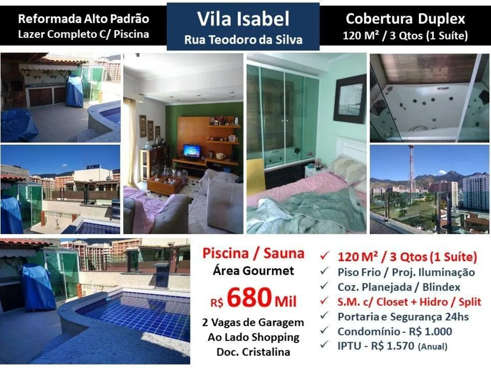 Cobertura, 3 quartos, 120 m² - Foto 1