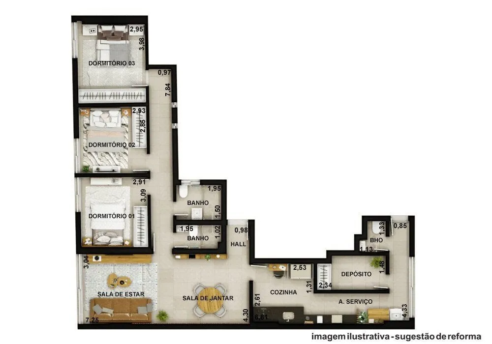 Apartamento, 3 quartos, 98 m² - Foto 10