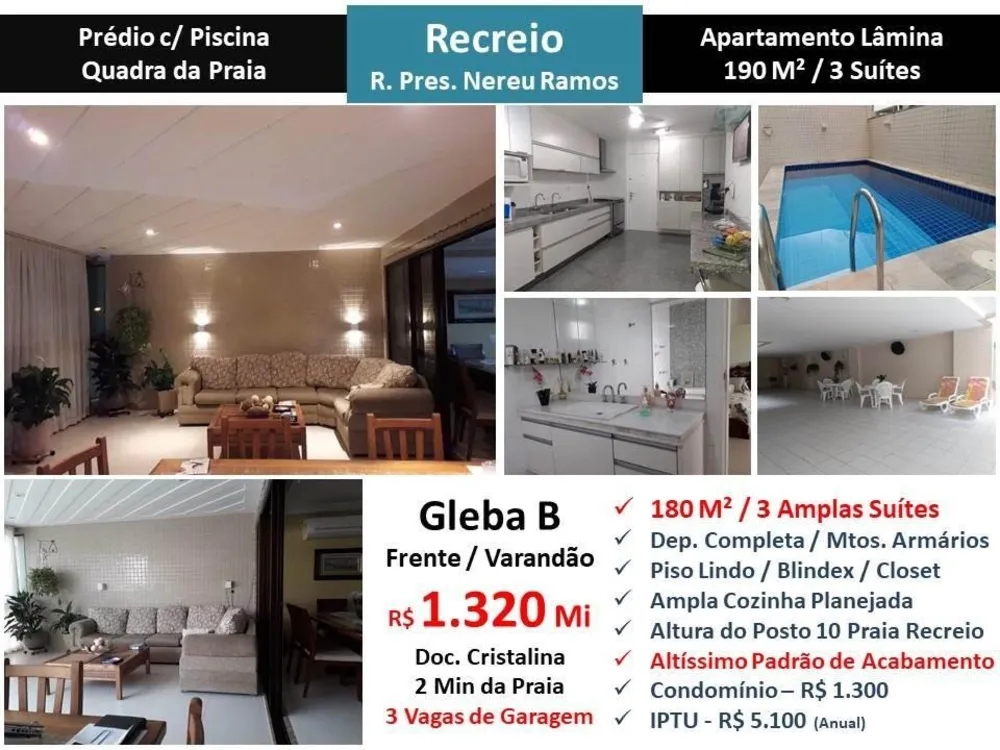 Apartamento, 3 quartos, 190 m² - Foto 1