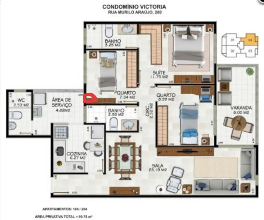 Apartamento, 3 quartos, 90 m² - Foto 19