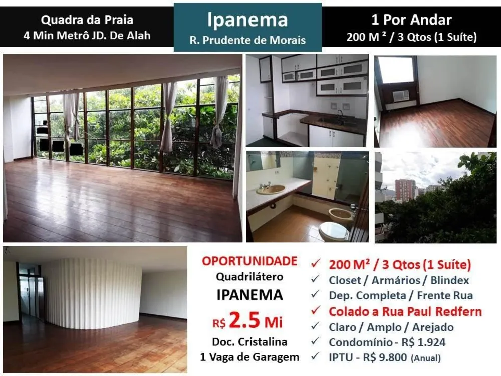 Apartamento, 3 quartos, 200 m² - Foto 1
