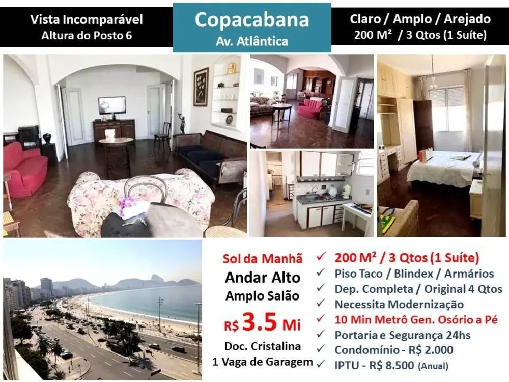 Apartamento, 3 quartos, 200 m² - Foto 1