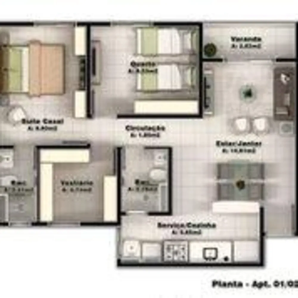 Apartamento, 2 quartos, 48 m² - Foto 11