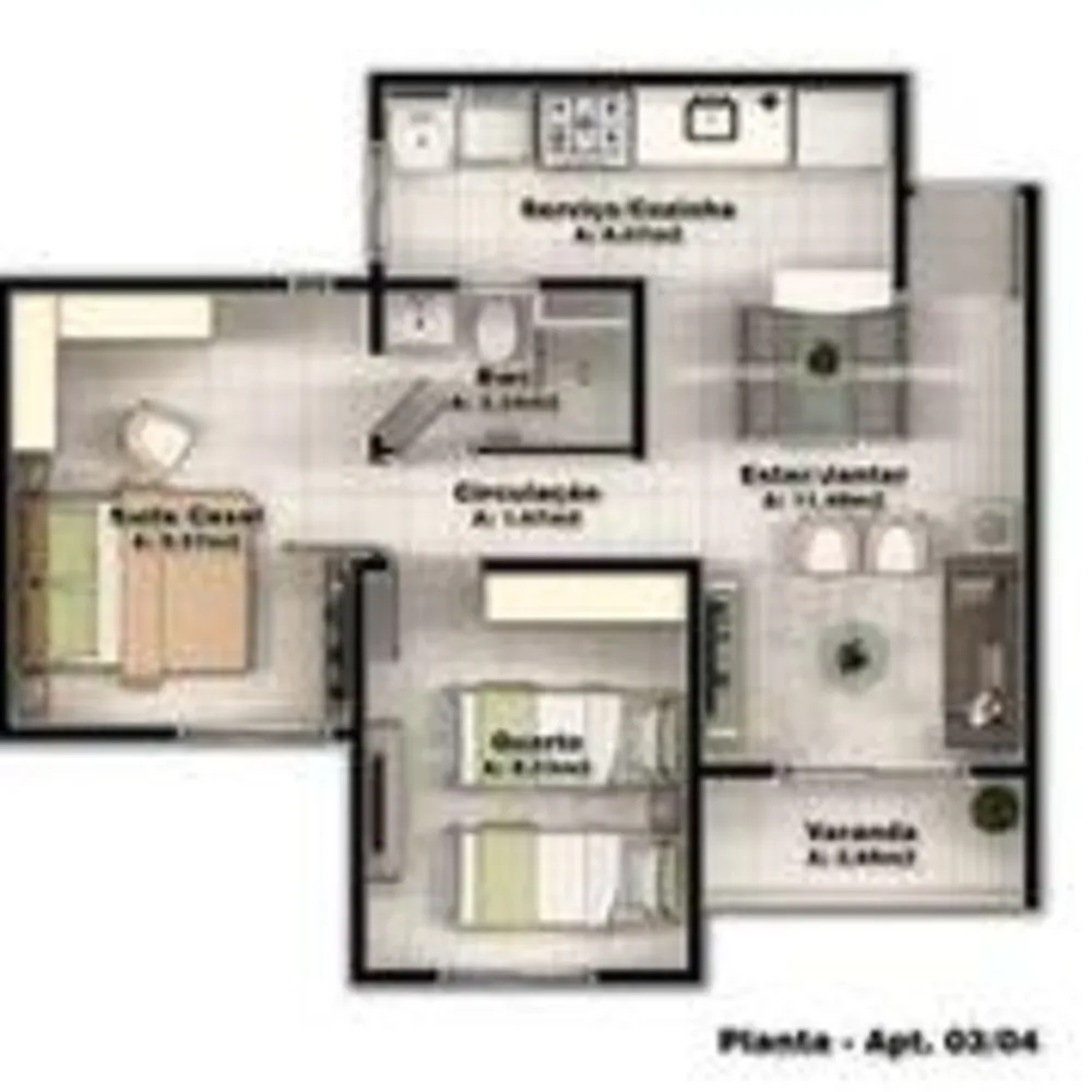Apartamento, 2 quartos, 48 m² - Foto 10