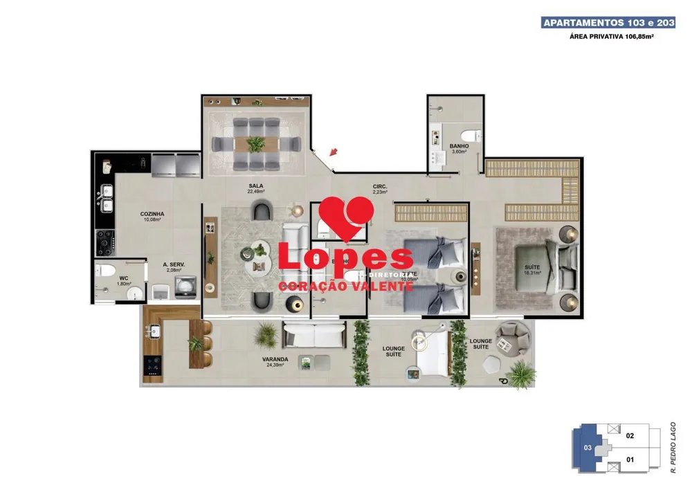 Apartamento, 2 quartos, 106 m² - Foto 2