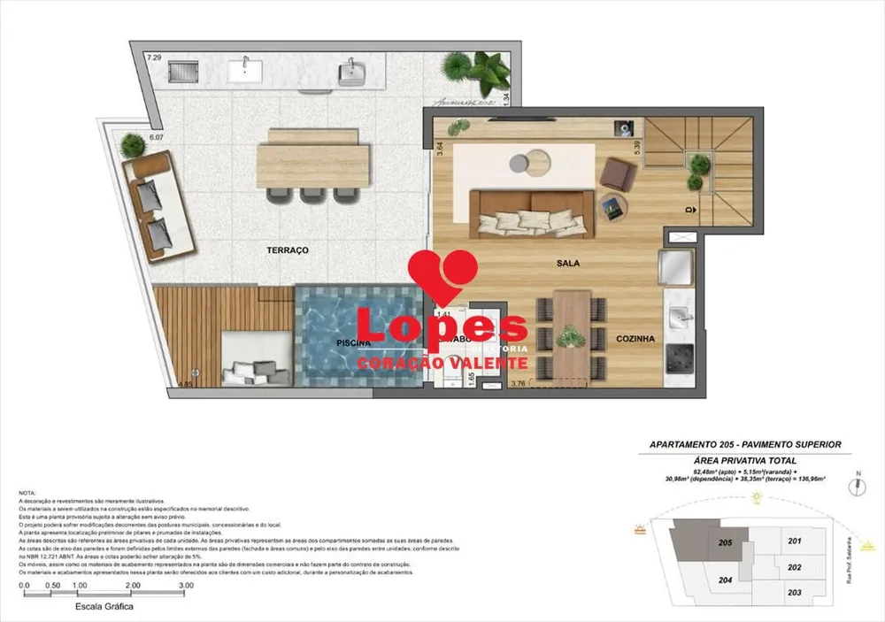 Cobertura, 3 quartos, 136 m² - Foto 14