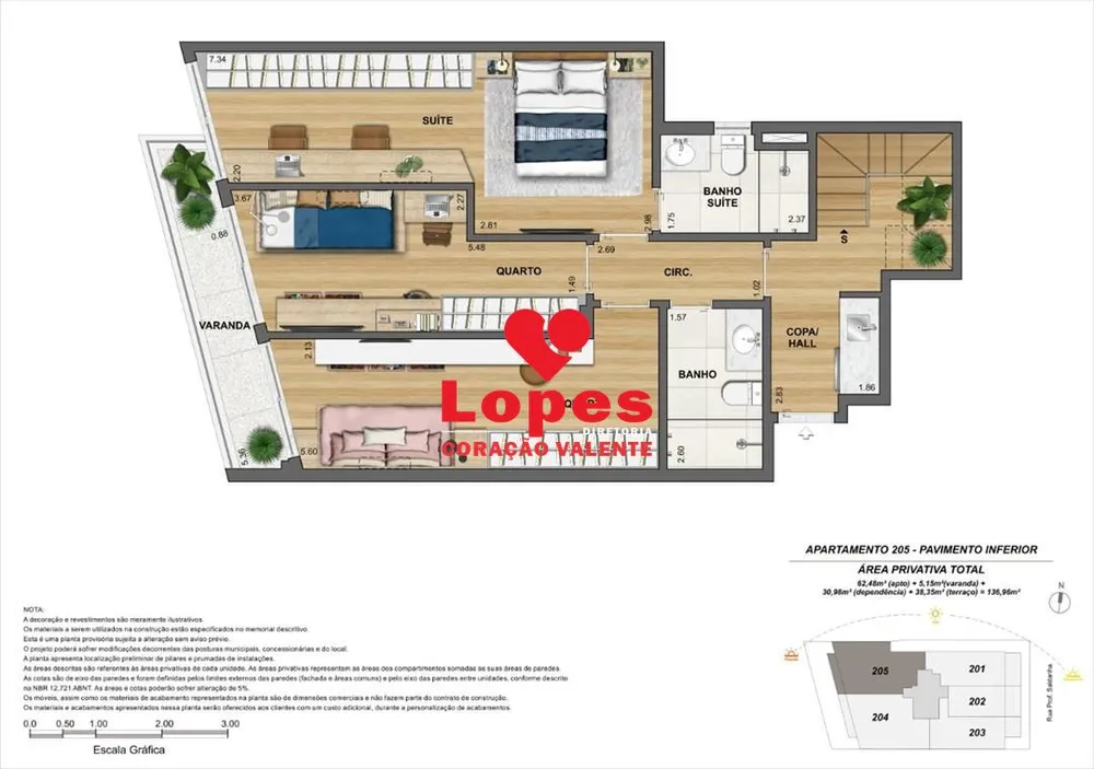 Cobertura, 3 quartos, 136 m² - Foto 15