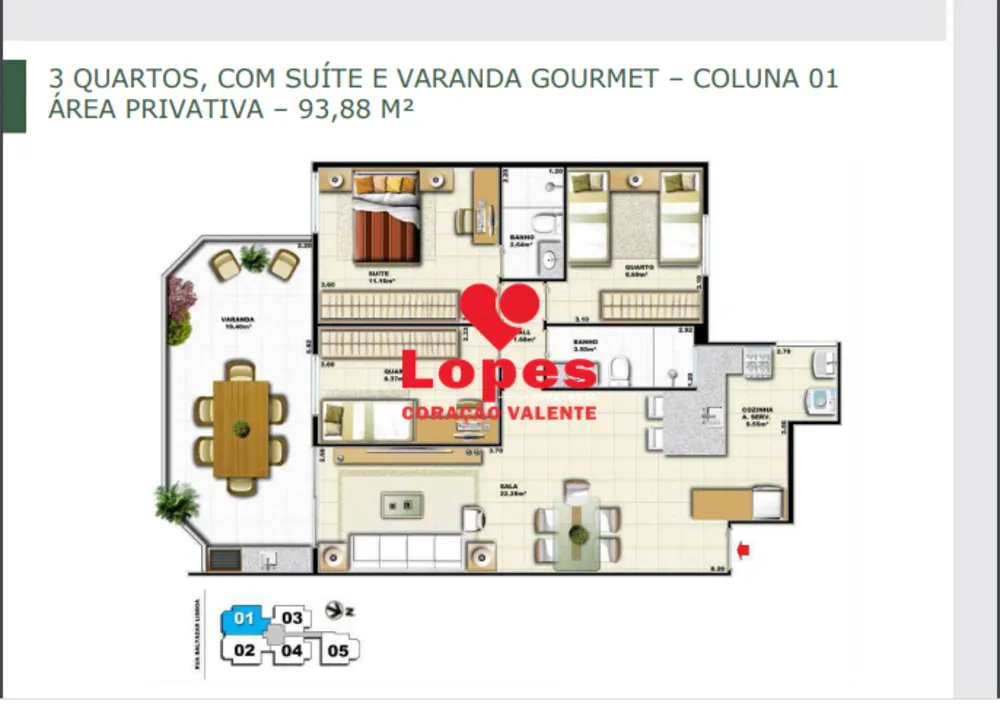 Apartamento, 3 quartos, 94 m² - Foto 4