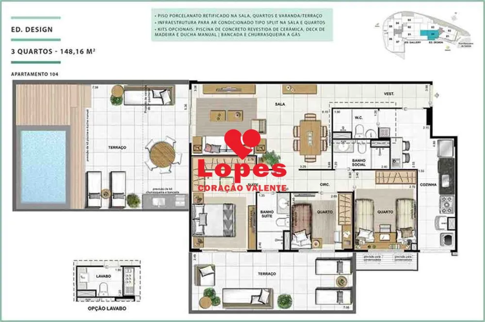 Cobertura, 3 quartos, 169 m² - Foto 16