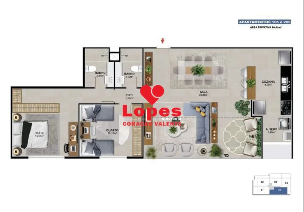 Cobertura, 3 quartos, 258 m² - Foto 13