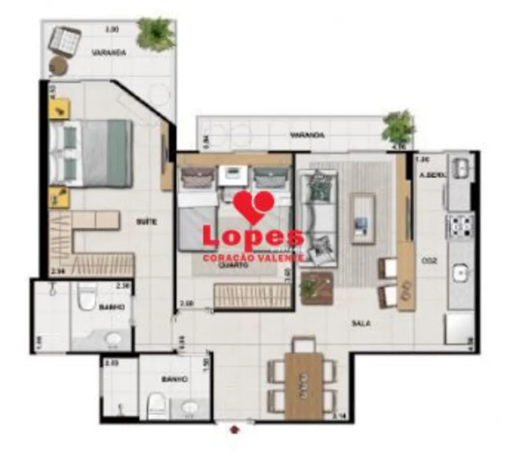 Apartamento, 2 quartos, 68 m² - Foto 3