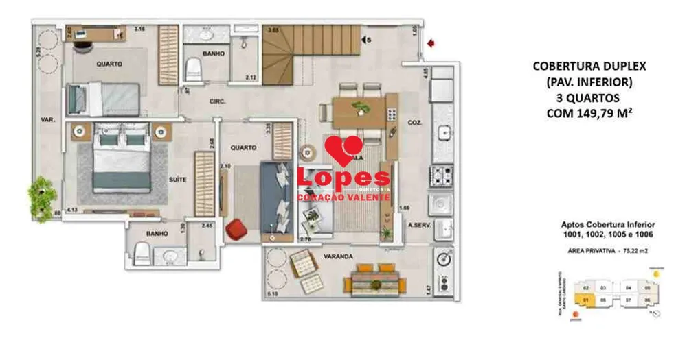 Cobertura, 3 quartos, 119 m² - Foto 20