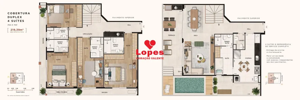 Cobertura, 4 quartos, 219 m² - Foto 41